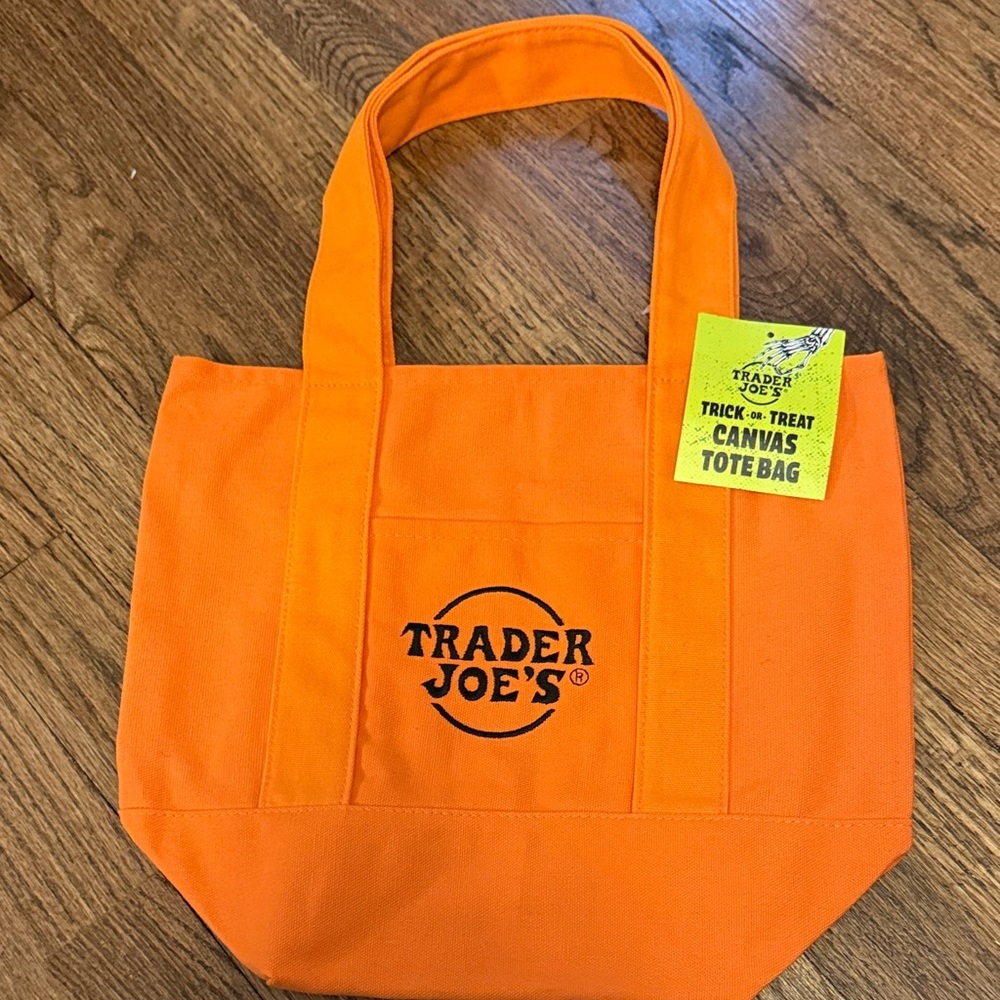 Trader Joe’s Halloween Orange Canvas Tote Bag — NWT / Hard to Find!